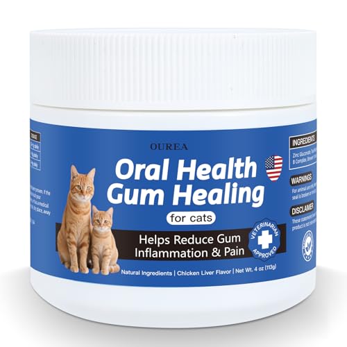 Oral Health for Cats, Cat Gingivitis Treatment, Reduce Gum Inflammation, Redness & Pain, Combats Gum Disease, Natural Plant-Based Active Formula, Cat Oral Care, Gums Health Treatment, 4 oz