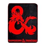 Dungeons & Dragons Logo Fleece Throw Blanket | Soft Polyester Cover for Sofa, Bed | 45 x 60 Inches
