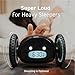 CLOCKY Extra Loud Alarm Clock for Heavy Sleepers on Wheels Rolls Runaway Vibrating Easy To Set Super Smart Snooze Digital Bed Shaker Alarm Clock Funny Gift for Adults Kids Teens Bedroom (Black Wheels)