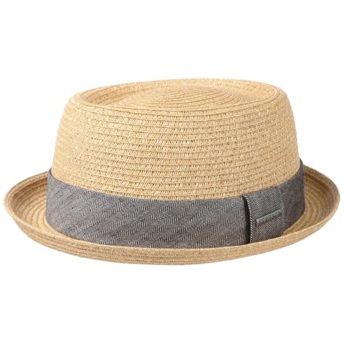 Stetson Robstown Toyo Chapeau Pork Pie Paille Visiere UV 40 Unisexe Printemps Ete