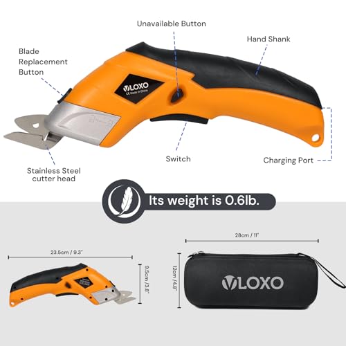 VLOXO Electric Scissors 10000RPM Electric Box Cutter for Cardboard - image 7