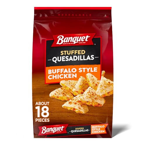 Banquet Buffalo Style Chicken Stuffed Quesadillas, Frozen Snack, 26 OZ
