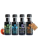 Tomami Würzsauce Gourmet-Set Europareise - Geschenkbox 4x 45ml - Kulinarisch Würzig - Erlesene Gewürze & Umami-Geschmack - Herzhafte & Mediterrane Speisen - Vegan, Glutenfrei, Laktosefrei, Sojafrei