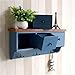 Szafka ścienna, dekoracja ścienna, szafka pod telewizor, szafka wisząca, nordycka, wisząca, salon, schowek, ściana, działowa, do łazienki, (kolor: Niebieski2, rozmiar: 60 x 15 x 26 cm)