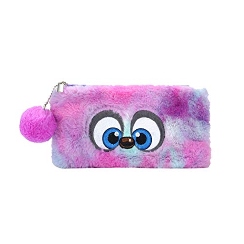 Preisvergleich Produktbild Lila Auge Design Plüsch Bleistiftbeutel Schreibwaren Aufbewahrungstasche Weiche Kosmetiktasche Geldbörse Schule Bürobedarf