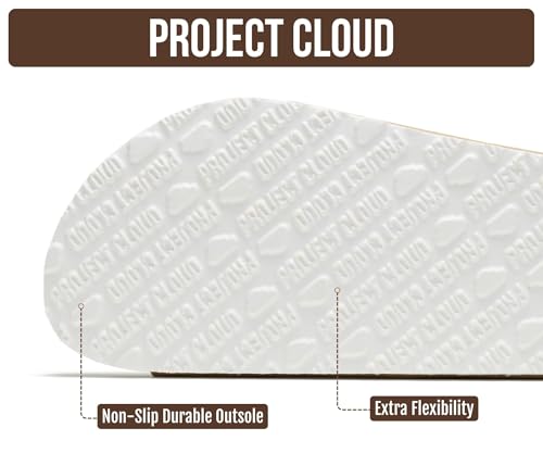 Image of Project Cloud 100% Genuine Leather Summer Sandals for Women 2026 - Memory Foam & Cork Footbed Beach Vacation Essentials Womens Sandals Comfortable Lightweight Slides for Women Footwear (Capri)