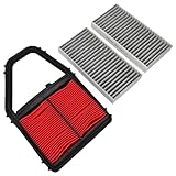 Engine & Cabin Air Filter Fit for 2001-2005 Honda Civic L4 1.7L Replace 17220-PLC-000 80292-S5A-003