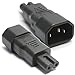 Kenable IEC C14 Male Pins to Figure of 8 Eight Male C7 Plug Adapter