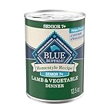 Blue Buffalo Homestyle Recipe Senior 7+ Lamb and Vegetable Dinner Wet Dog Food for Senior 7+ Dogs, Lamb Recipe, 12.5 oz. Can (Pack of 12)