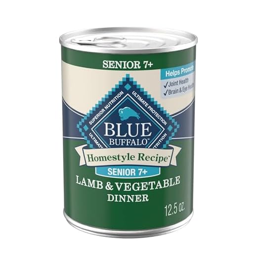 Blue Buffalo Homestyle Recipe Senior 7+ Lamb and Vegetable Dinner Wet Dog Food for Senior 7+ Dogs, Lamb Recipe, 12.5 oz. Can (Pack of 12)