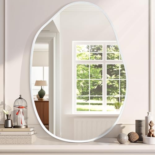 Miroir de salle de bain asymétrique anti-distorsion à cadre alu robuste - 4
