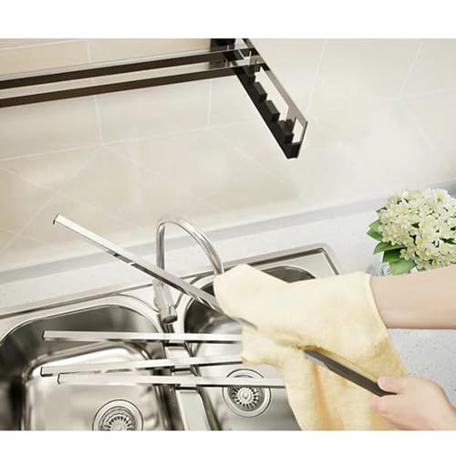 Regulowana półka na kuchenkę mikrofalową ze stali nierdzewnej, głębokość 40 cm, 2460 mm, oszczędność miejsca, rozwiązanie do kuchni i łazienki