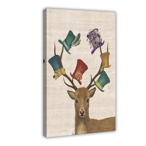 ZDFTAFD Póster artístico de Sombrerero Loco para decoración de dormitorio, decoración de paisaje, regalo, 40 x 60 cm