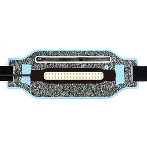 Sac banane lumineux, sac banane, sac de ceinture, lampe de courant, lampe étanche de nuit, lampe de course à pied, lampe d'avertissement rechargeable par USB pour course à pied, randonnée, cyclisme Cover