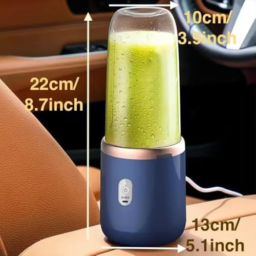 Image of Portable Blender Electric Juicers Fruit Mixers USB Rechargeable Smoothie Mini Personal Juicer 6 Blades 3Gears With 1500 Mah Rechargeable Battery-Smoothie Food Blender Z2