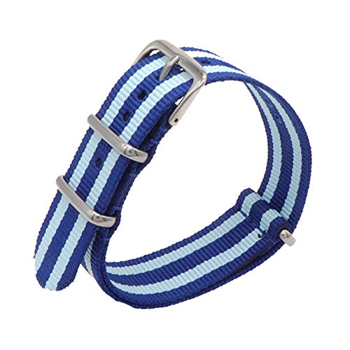 18mm/20mm/22mm Armée Sport Bracelet NATO Tissu Nylon Bracelet Boucle de Ceinture Bracelets Montres Arc-coloré, 18mm Cover