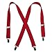 Solid Color Elastic Children's Suspenders by Suspender Factory (Red), 30 inches long, One Size