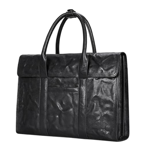 Men's Bags Leather Men's Handbags Large Capacity Horizontal Computer Bag Layer Cowhide Business Briefcase4