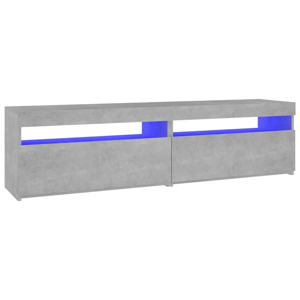 vidaXL Mobili Porta TV con Luci LED 2 pz Grigio Cemento 75x35x40 cm