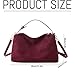 CAKEEYUM Bolso de Ante Vintage borgoña Ante Bandolera Bolso Suave de Hombro Slouchy para Mujer Imagen de CAKEEYUM Bolso de Ante Vintage borgoña Ante Bandolera Bolso Suave de Hombro Slouchy para Mujer
