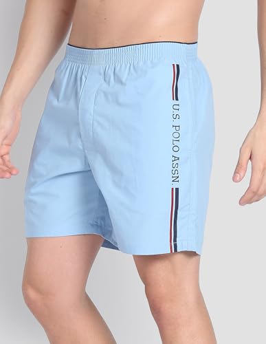 Image of U.S. Polo ASSN. Men's IYAX Brand Stripe Dual Pocket Boxers