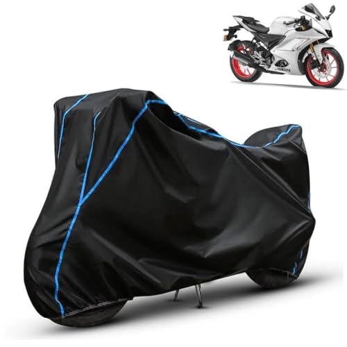 Image of Kerwa Waterproof Bike Cover Compatible with Yamaha R15 V4 | Dust Proof, UV-Resistant, All-Weather Protection Bike Body Cover, Windproof Elastic Bottom