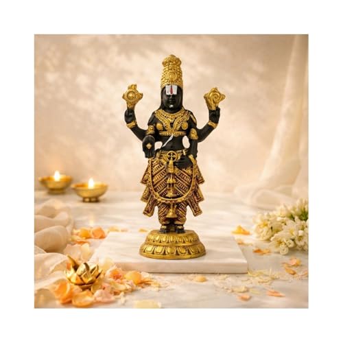 Image of VAMA Balaji Idol 5 Inch | Sacred Lord Balaji Statue for Home Mandir, Office & Gifting | Divine Protection, Wish Fulfillment & Prosperity Blessings