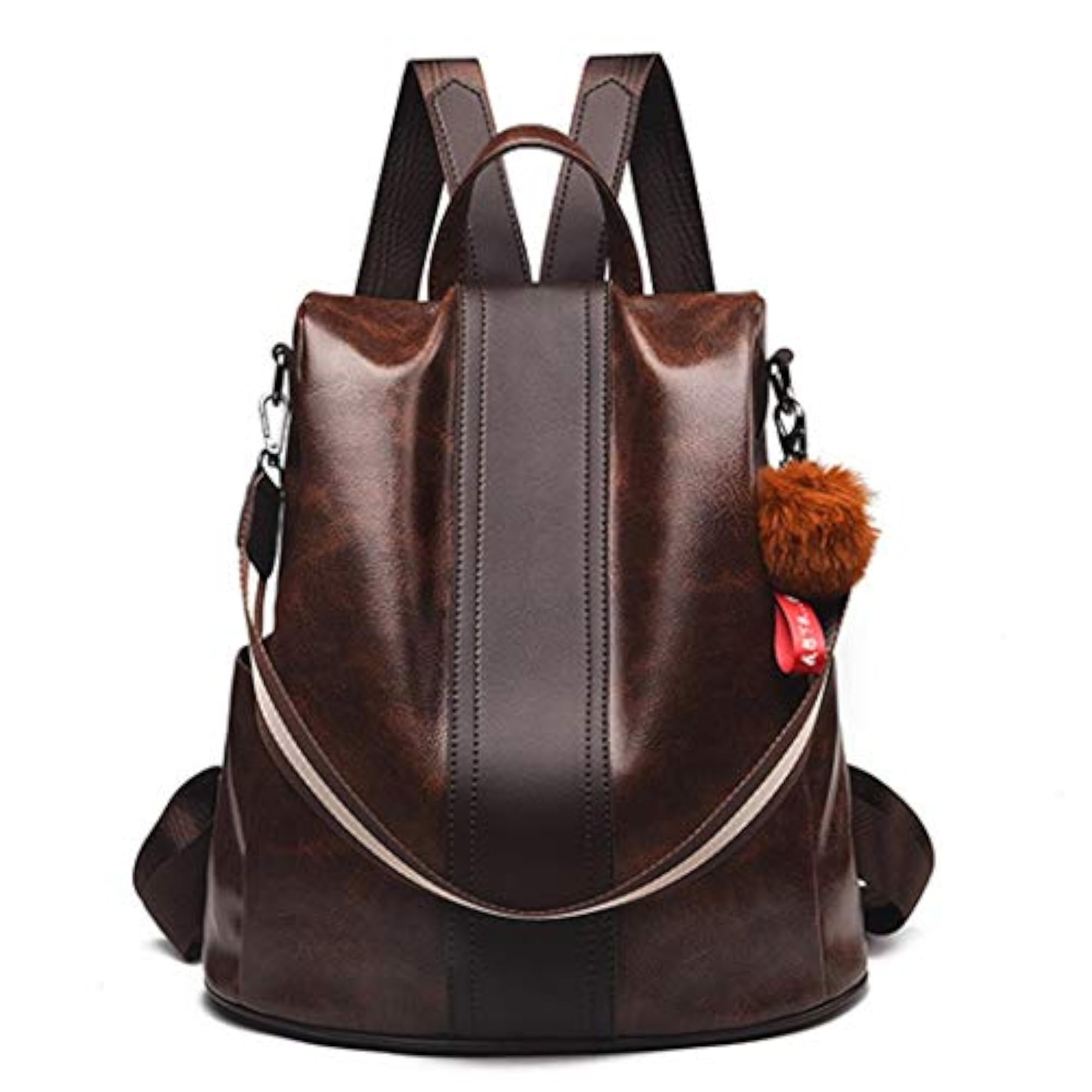Women's Faux Leather Backpack, Portable Casual Lightweight Bag
