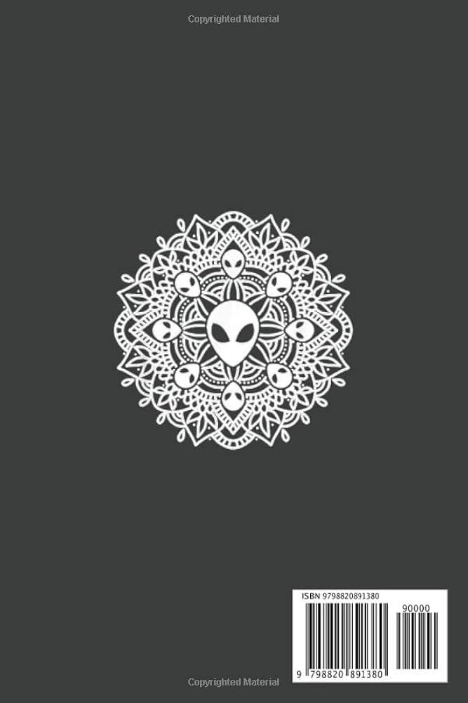 Alien Zeta Grey Mandala Notebook: Lined Journal Alien, 110
