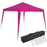 INCLUSO DI BORSA Un altro vantaggio di questo gazebo è la borsa per il trasporto inclusa nel pacco. Per la prossima scampagnata , trasporta semplicemente il padiglione nella borsa in dotazione , in questo modo la tenda pieghevole risulterà il compagno di viaggio ideale e potrà essere riposto con poco spazio