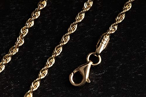 14K Gold 2MM Solid Rope Diamond-Cut 