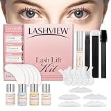 LASHVIEW Lash Lift Kit,Eyelash Perm Kit,Liquid Set,Semi-Permanent,Curling Perming,Wave Lift Extension Perm Se