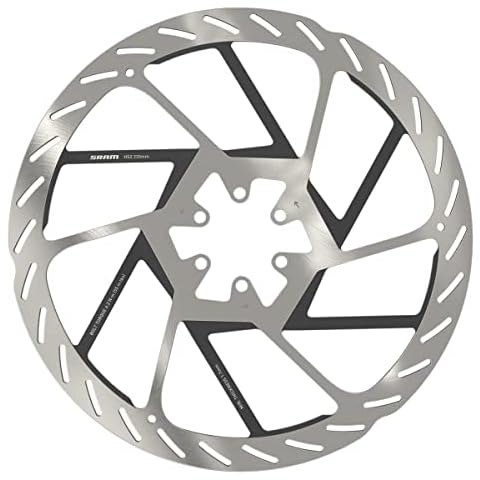 SRAM HS2 Disc Brake Rotor - 220mm, 6-Bolt, Rounded, Silver/Black Cover