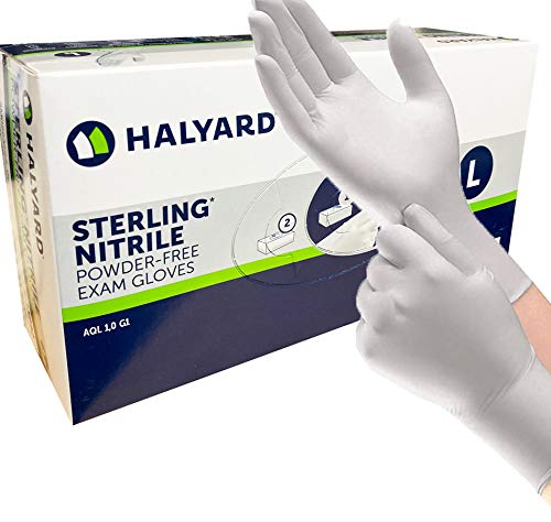 Omnitex 200pk Sterling Grey Nitrile Gloves | EN455, EN374 Medical Grade | AQL 1.5 | Disposable Powder Free Non Sterile Gloves, Ambidextrous | Latex Free | Food Safe (Small (Box 200))
