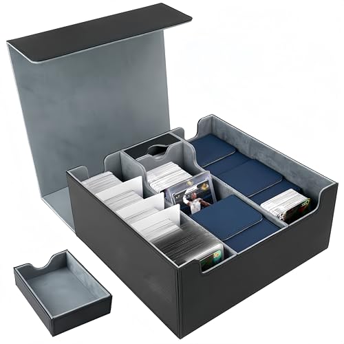 Co-opting Trading Card Storage Box,2300+ Commander Deck Box,Holds 7 Commander Deck Box,Bulk Card Storage, Trading Cards Organizer Fits For Toploaders, YuGiOh and Sport Cards,Magic Game Cards