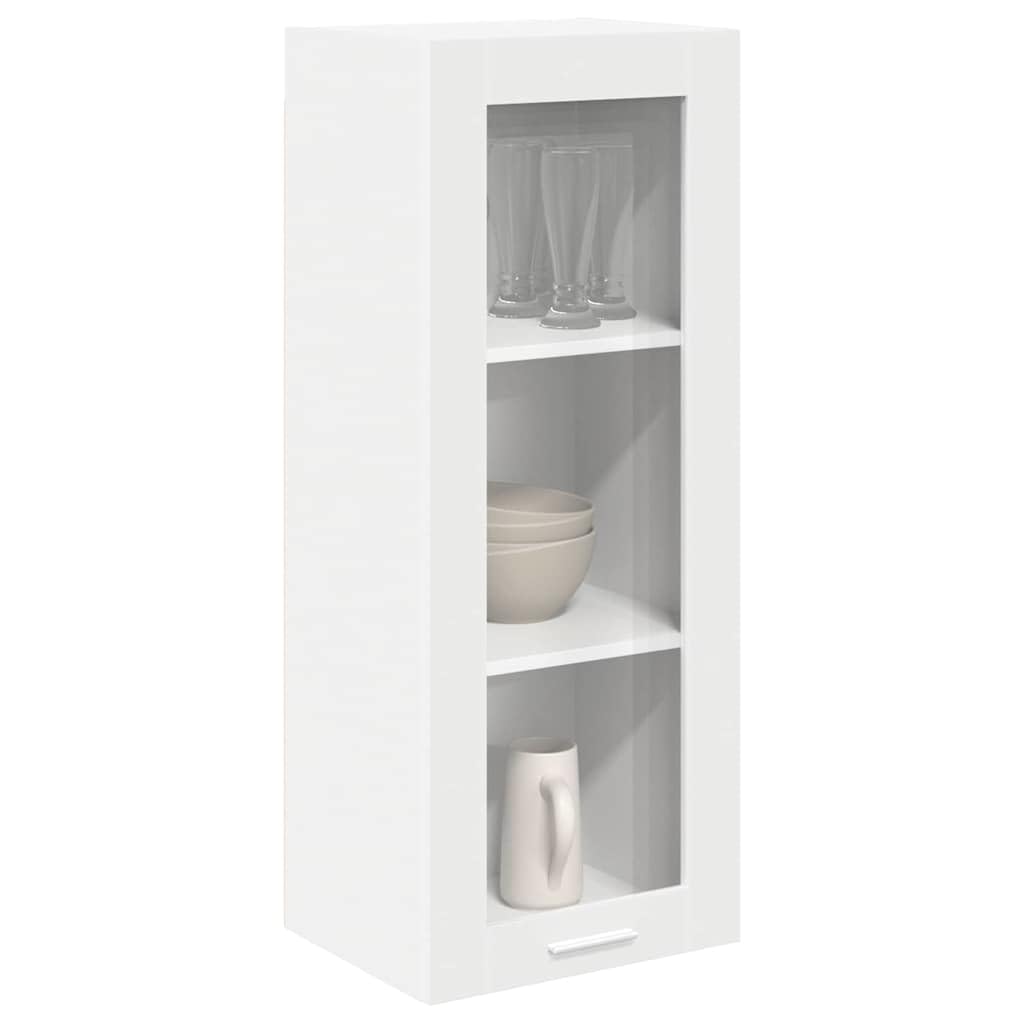 Hängeschrank Küche, Wandschrank mit Tür, Küchenschrank aus Holzwerkstoff, kompakter Küchenschrank Stauraum Weiß, 40 x 31 x 100 cm für Moderne Küchenorganisation