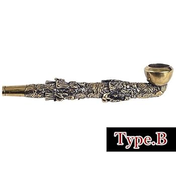 銅製　煙管　パイプ　旧蔵 Amazon.co.jp: キセル 煙管 アンティーク調 きざみタバコ対応