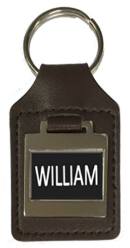 Porte-clés en cuir gravé William argenté pour organiser vos clés de maison au quotidien