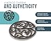 Cast Iron Trivet - Round with Vintage Pattern - Decorative Cast Iron Trivet for Kitchen Or Dining Table - 7.7