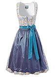 turi dirndl mädchen  Dirndl midi 60 cm Marina blau/gelb Turi Landh, Gr. 38