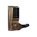 Push Button Lock, Entry, Antique Brass