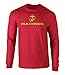 US Marines Two Tone Logo Graphic Long Sleeve Officially Licensed T Shirt Red Large