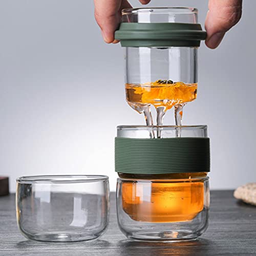 Cabilock T1YB09865130K892DJ Travel Tea Set Glass Tea Tumbler Infuser Bottle Portable All In One Travel Mug thumb #5
