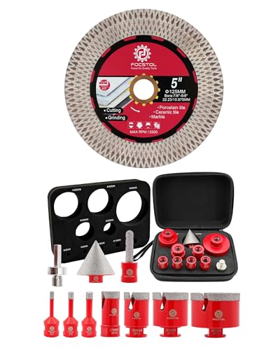 Foret diamant carrelage haute résistance FOCSTOL et disque à meuler double face