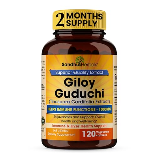 Sandhu Herbals Organic Giloy (Guduchi) Powder Herbal 120 Capsules |