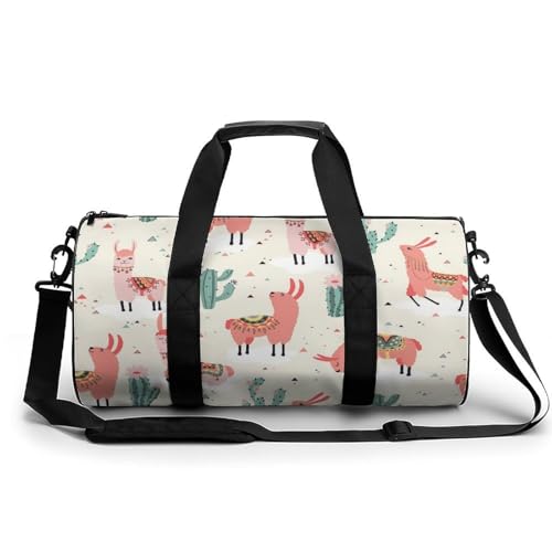Sac de voyage alpaga cactus grand duffel bag de gym camping et randonnée