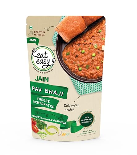 Image of Eat Easy Ready To Eat Jain Pav Bhaji- 65g, Just Add Hot Water & Cook