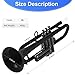 PAMPET Professional Plastic Bb Trumpet Standard Trumpet Set for Student Beginner With 7C Mouthpiece and 3C Mouthpiece, Bb Trumpet Instrument, Black,