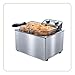 LITTLE BALANCE 8522 Happy Frites XL Twin, Friteuse électrique, Cuve amovible, 5 l, Puissance 3000 W, Inox