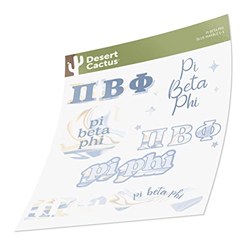 Pi Beta Phi Sorority Sticker Vinyl Decal Laptop Water Bottle Car Pi Phi (Marble Sheet) #TOP1
